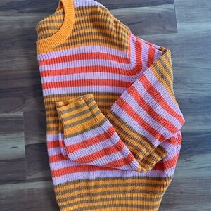 Cotton On Orange and Brown Striped Knit